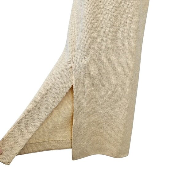 St. John Evening Womens High Waist Santana Knit, Split Bottom Wide Leg Pants, 2 - Picture 10 of 12